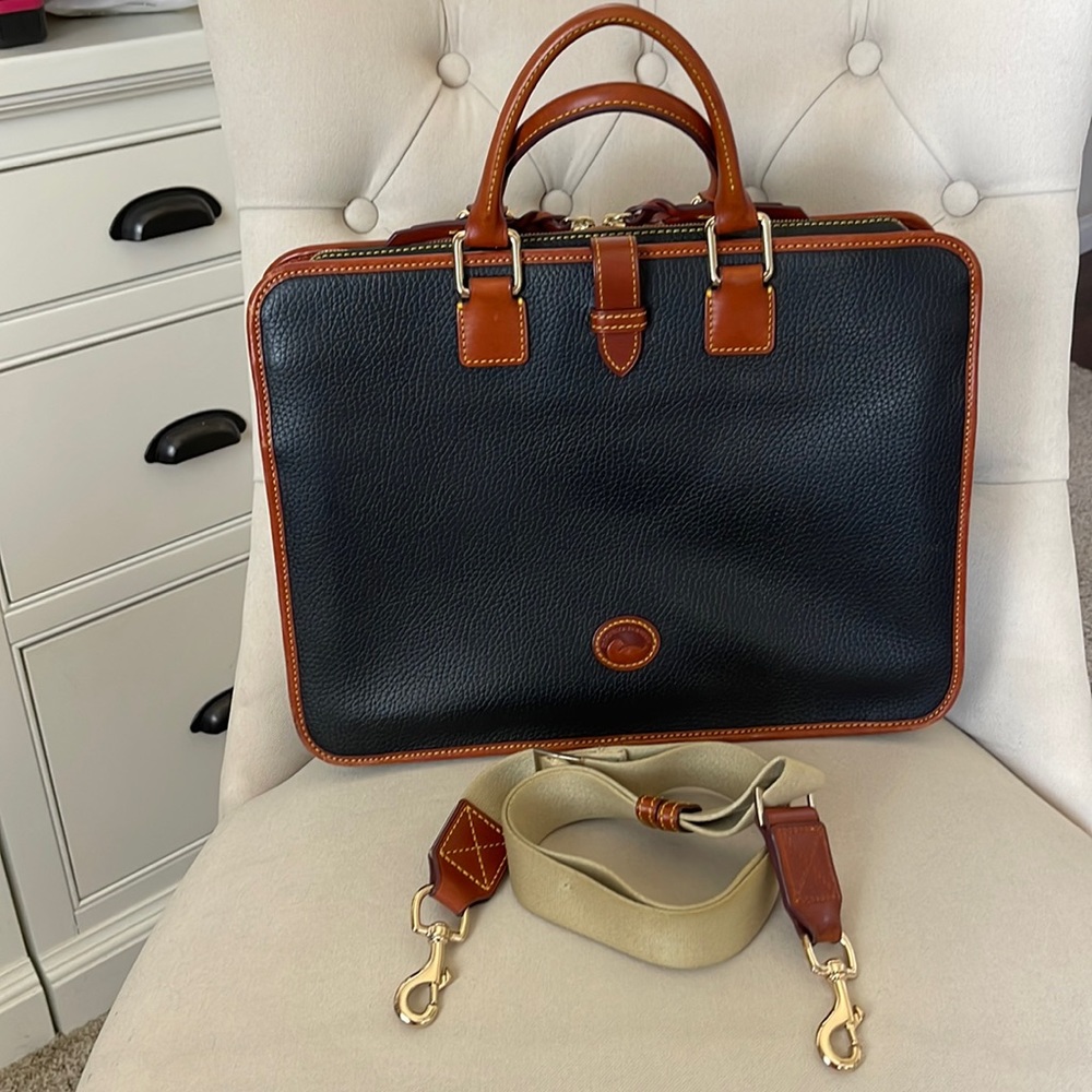 Dooney & Bourke Black and Brown Laptop Bag